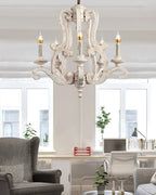 Lustra Chandelier en Bois Bougie Mid-Century - Neutralighting