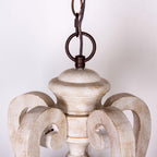 Lustra Chandelier en Bois Bougie Mid-Century - Neutralighting