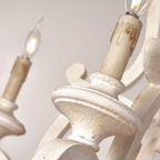 Lustra Chandelier en Bois Bougie Mid-Century - Neutralighting