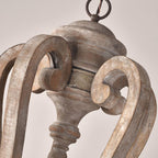 Lustra Chandelier en Bois Bougie Mid-Century - Neutralighting