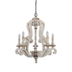 Lustra Chandelier en Bois Bougie Mid-Century - Neutralighting