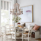 Lustra Chandelier en Bois Bougie Mid-Century - Neutralighting