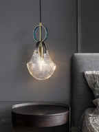 Lustra Suspension Verre Laiton Teal - Neutralighting