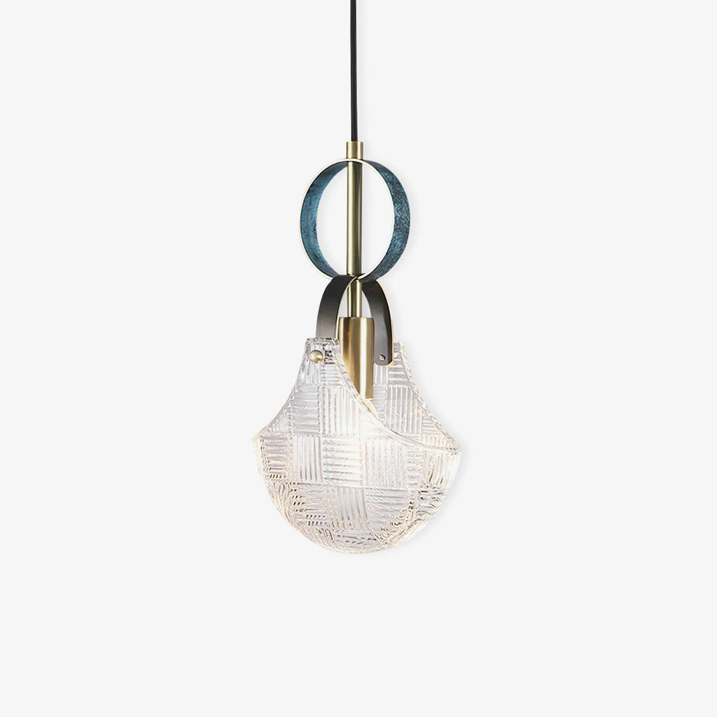 Lustra Suspension Verre Laiton Teal - Neutralighting