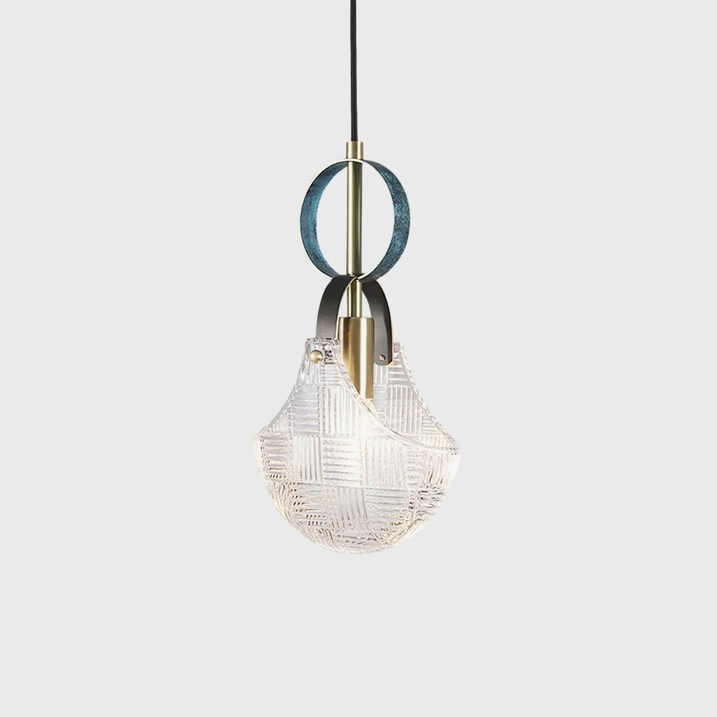 Lustra Suspension Verre Laiton Teal - Neutralighting