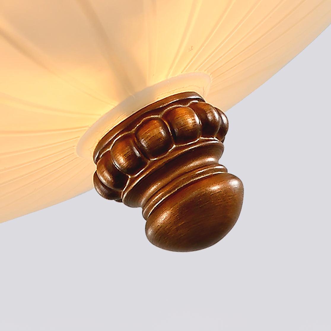 Viraearae Plafonnier en Résine et Verre Forme de Bol Pastoral - Neutralighting