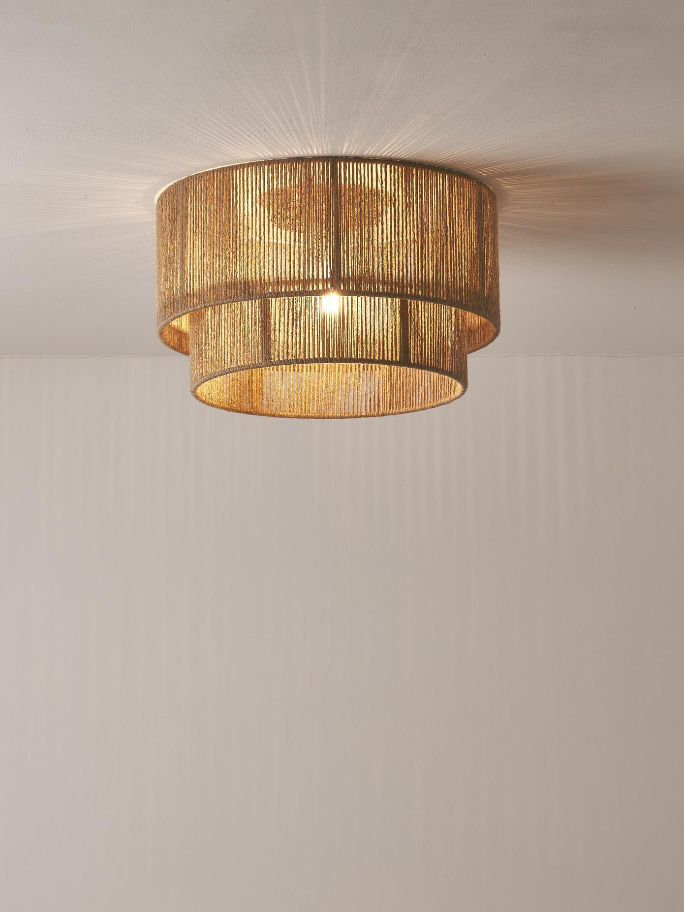 Casora Lampe de Plafond Classique Art en Corde Naturelle - Neutralighting