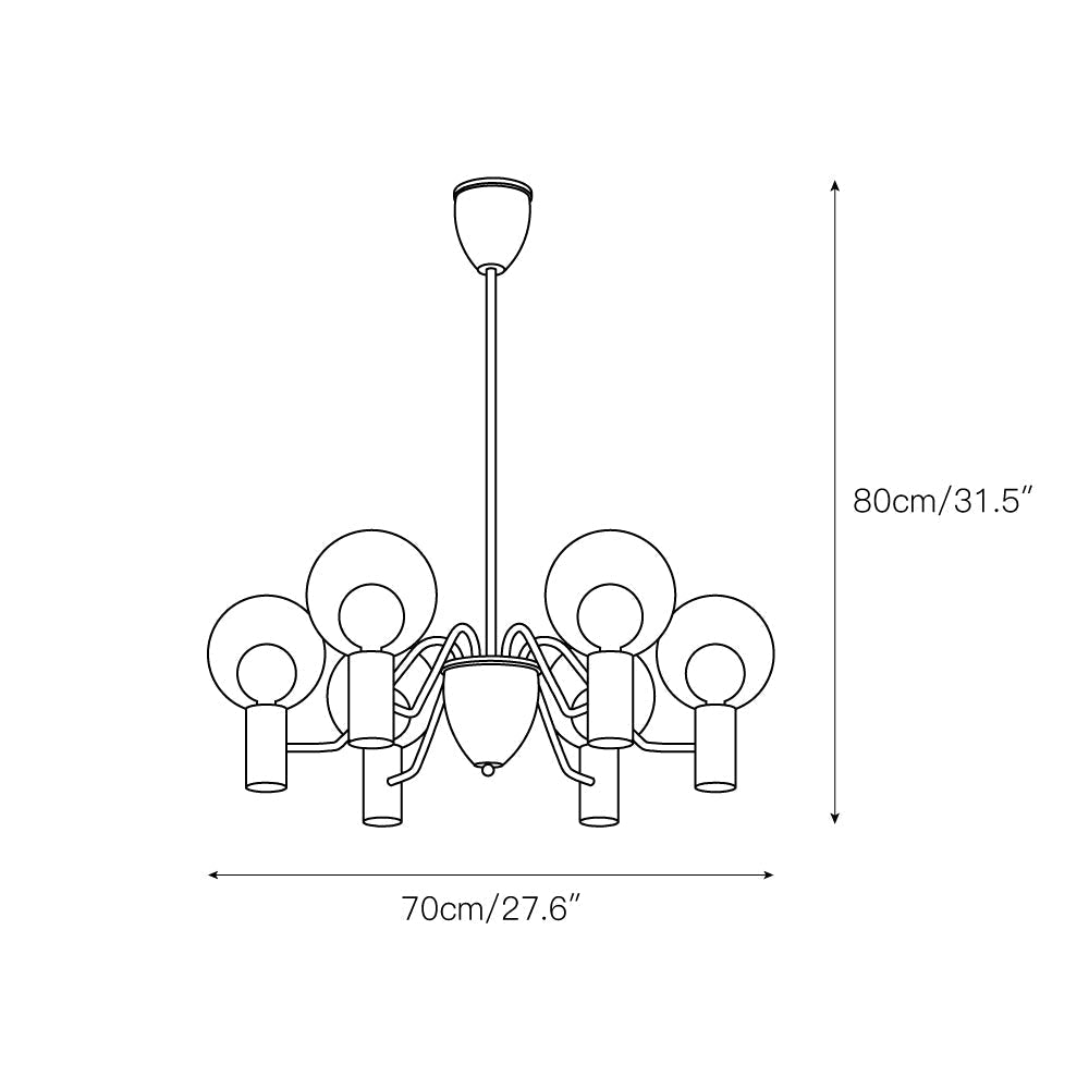 Evmarara Postmodern Luxury Metal Glass Chandelier - Neutralighting