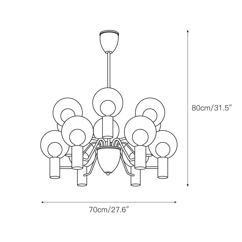Evmarara Postmodern Luxury Metal Glass Chandelier - Neutralighting