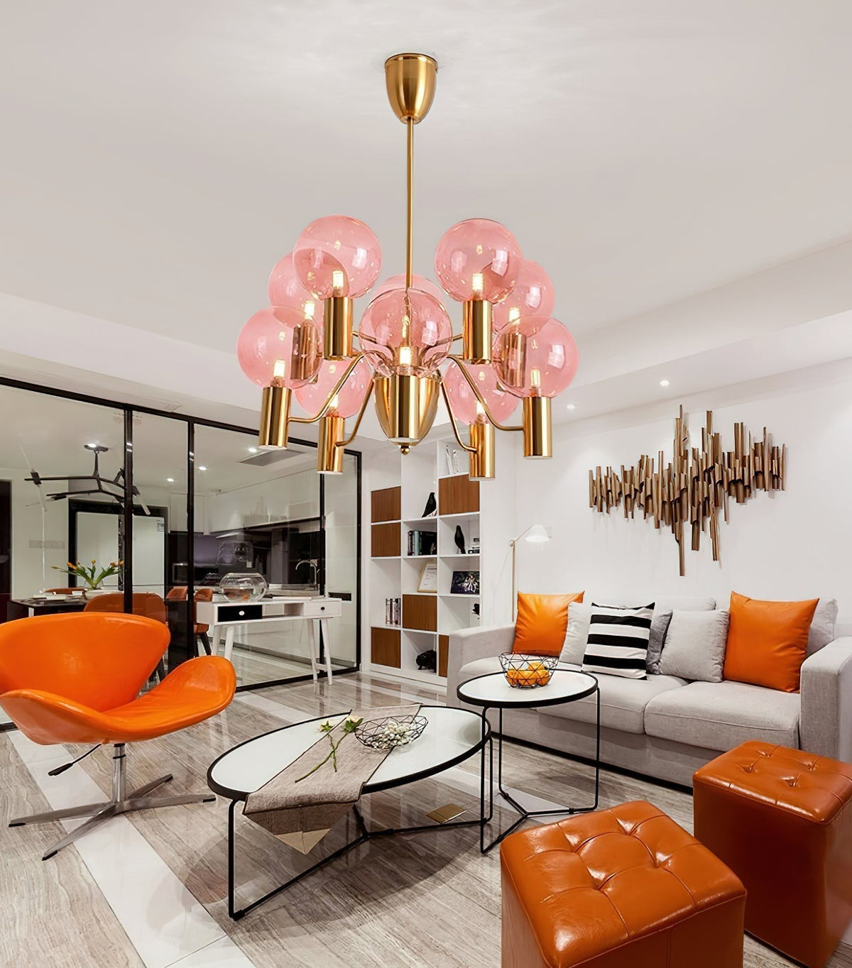 Evmarara Postmodern Luxury Metal Glass Chandelier - Neutralighting