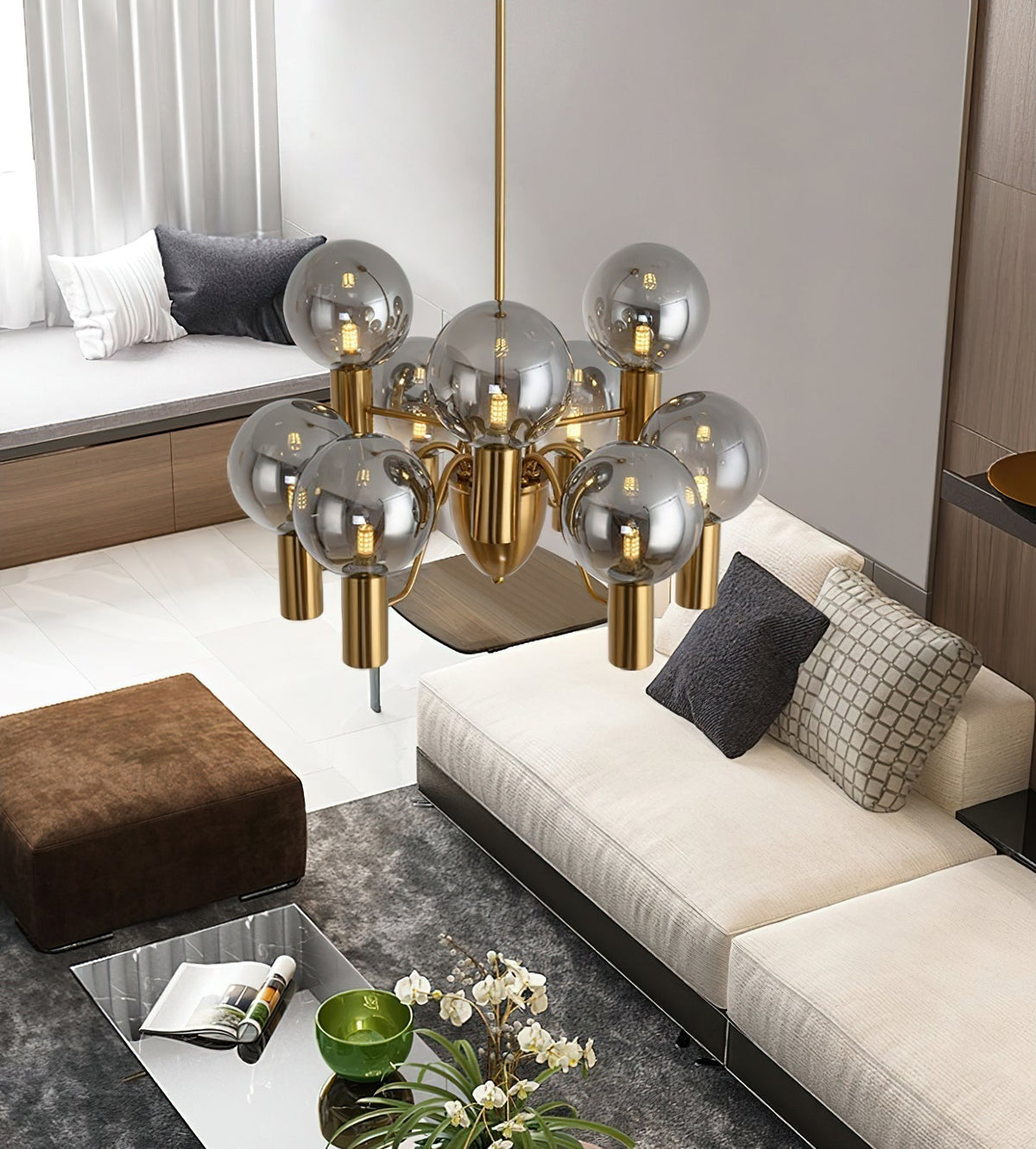 Evmarara Postmodern Luxury Metal Glass Chandelier - Neutralighting