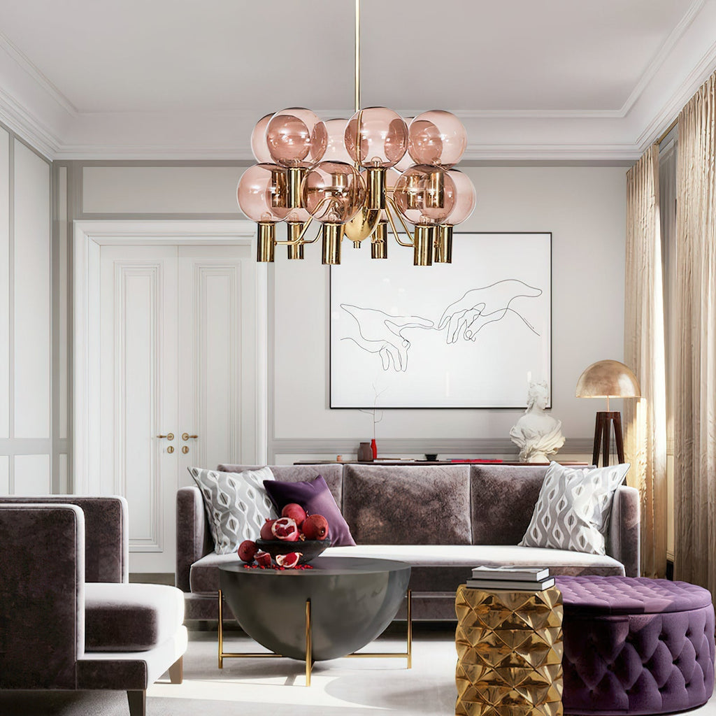 Evmarara Postmodern Luxury Metal Glass Chandelier - Neutralighting