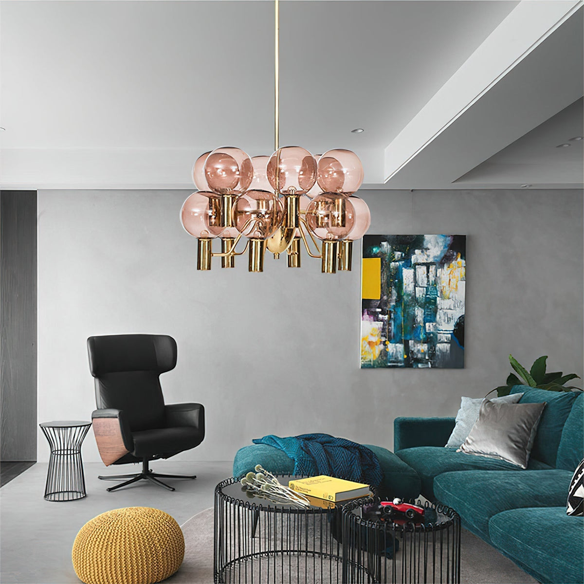 Evmarara Postmodern Luxury Metal Glass Chandelier - Neutralighting