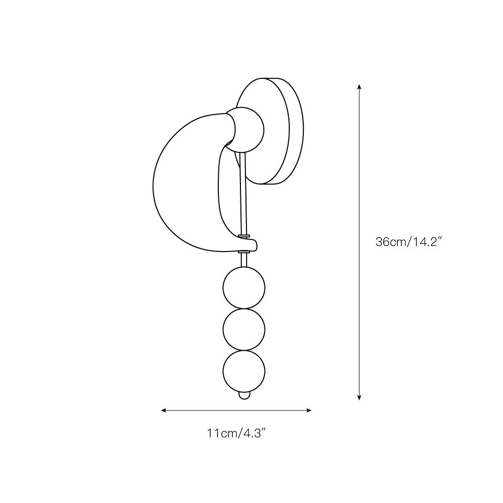 Vesilara Applique Murale Verre Minimaliste Moderne Créativité - Neutralighting