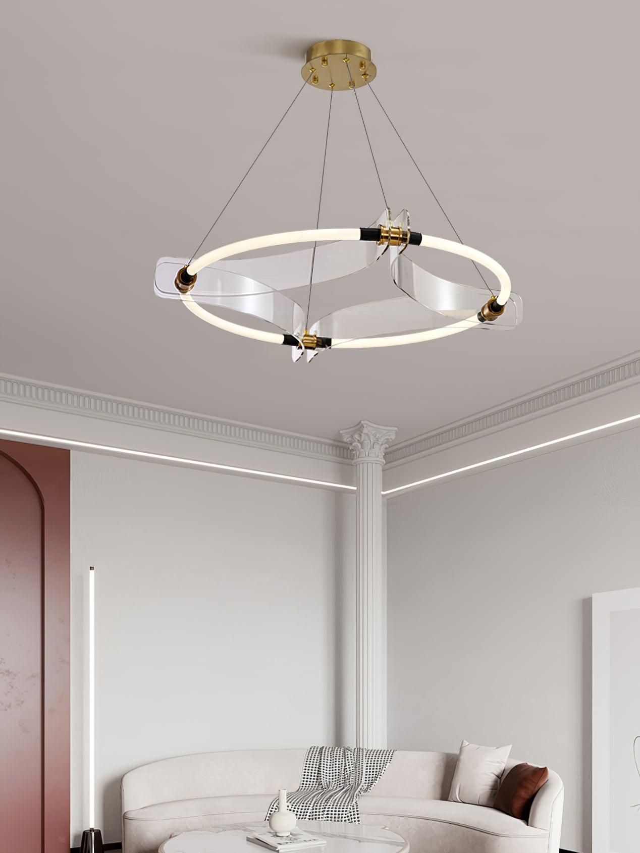 Lustra Chandelier Acrylique Or Salle à Manger - Neutralighting