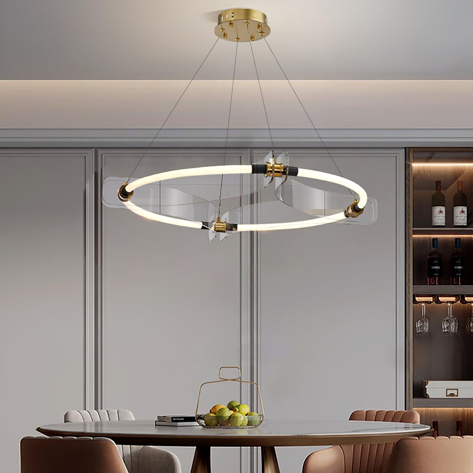 Lustra Chandelier Acrylique Or Salle à Manger - Neutralighting