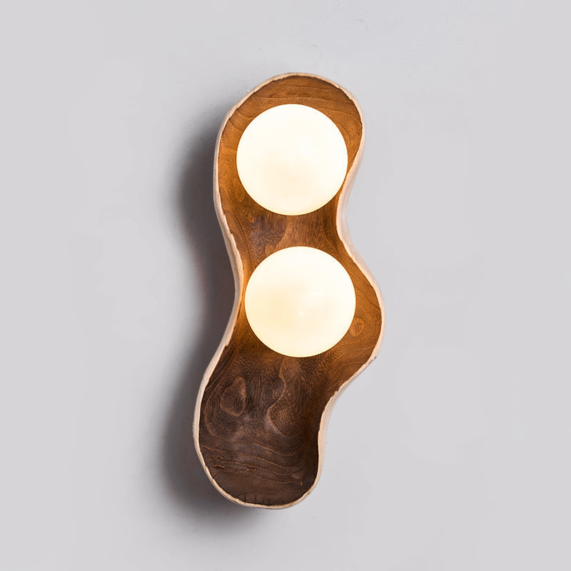 Evshaia Applique Murale Bois Verre Créativité Individuelle Pois - Neutralighting
