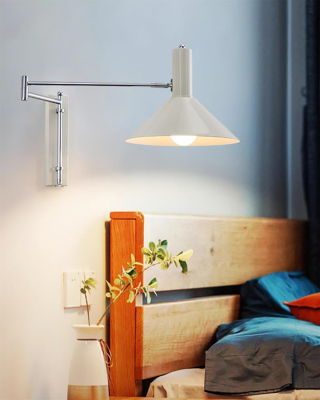 Lira Applique Murale Bras Ajustable Abat-jour Rouge - Neutralighting