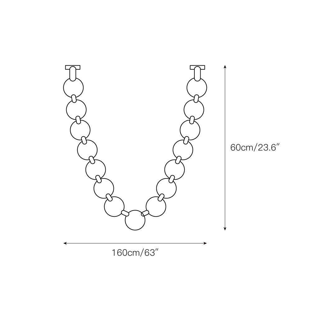 Icarara Lustre Verre Collier De Perles Moderne - Neutralighting