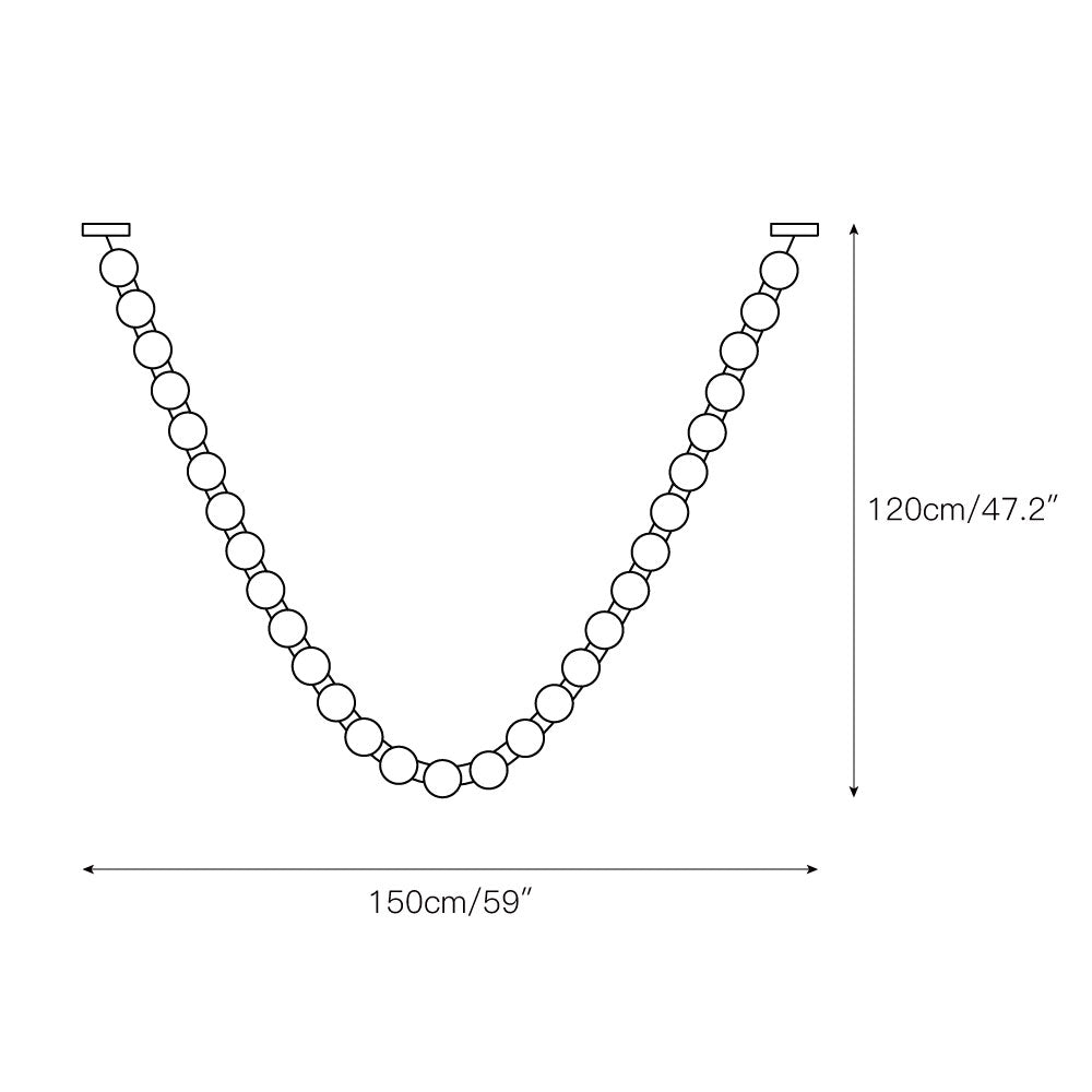 Icarara Lustre Verre Collier De Perles Moderne - Neutralighting