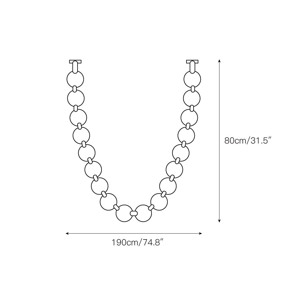 Icarara Lustre Verre Collier De Perles Moderne - Neutralighting
