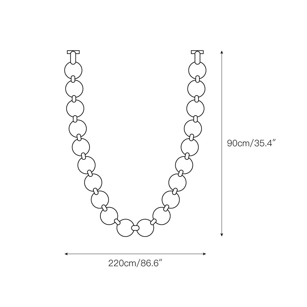 Icarara Lustre Verre Collier De Perles Moderne - Neutralighting