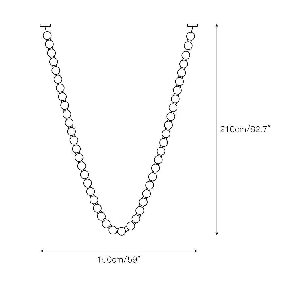 Icarara Lustre Verre Collier De Perles Moderne - Neutralighting