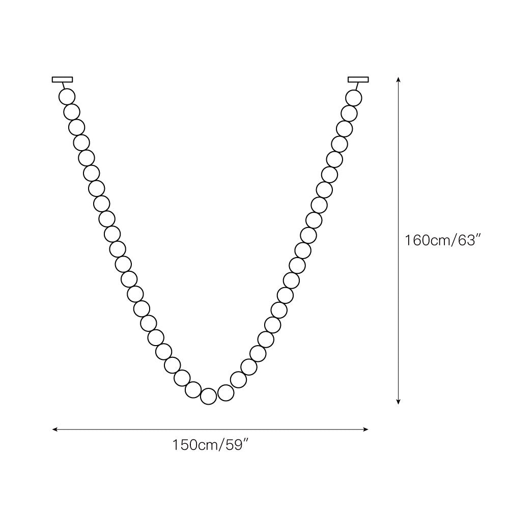Icarara Lustre Verre Collier De Perles Moderne - Neutralighting
