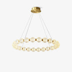 Lustra Chandelier Élégant Anneau en Perle Dorée - Neutralighting