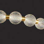 Lustra Chandelier Élégant Anneau en Perle Dorée - Neutralighting