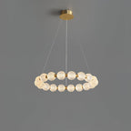 Lustra Chandelier Élégant Anneau en Perle Dorée - Neutralighting
