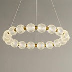Lustra Chandelier Élégant Anneau en Perle Dorée - Neutralighting