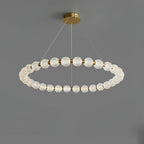 Lustra Chandelier Élégant Anneau en Perle Dorée - Neutralighting