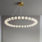 Lustra Chandelier Élégant Anneau en Perle Dorée - Neutralighting