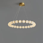 Lustra Chandelier Élégant Anneau en Perle Dorée - Neutralighting