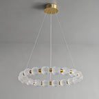Lustra Chandelier Élégant Anneau en Perle Dorée - Neutralighting