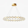Lustra Chandelier Élégant Anneau en Perle Dorée - Neutralighting