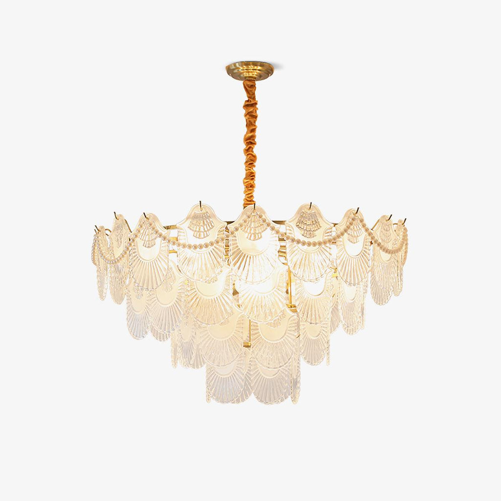 Lustra Chandelier Perle Verre Coquille - Neutralighting