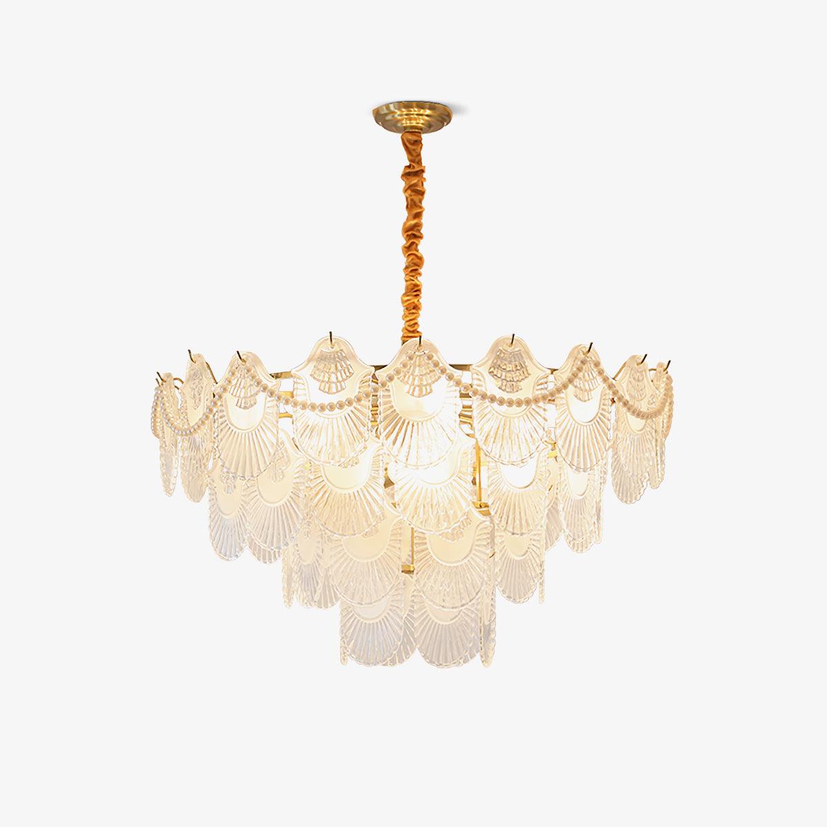 Lustra Chandelier Perle Verre Coquille - Neutralighting