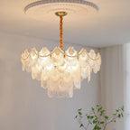 Lustra Chandelier Perle Verre Coquille - Neutralighting