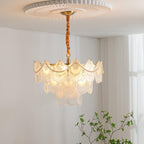 Lustra Chandelier Perle Verre Coquille - Neutralighting