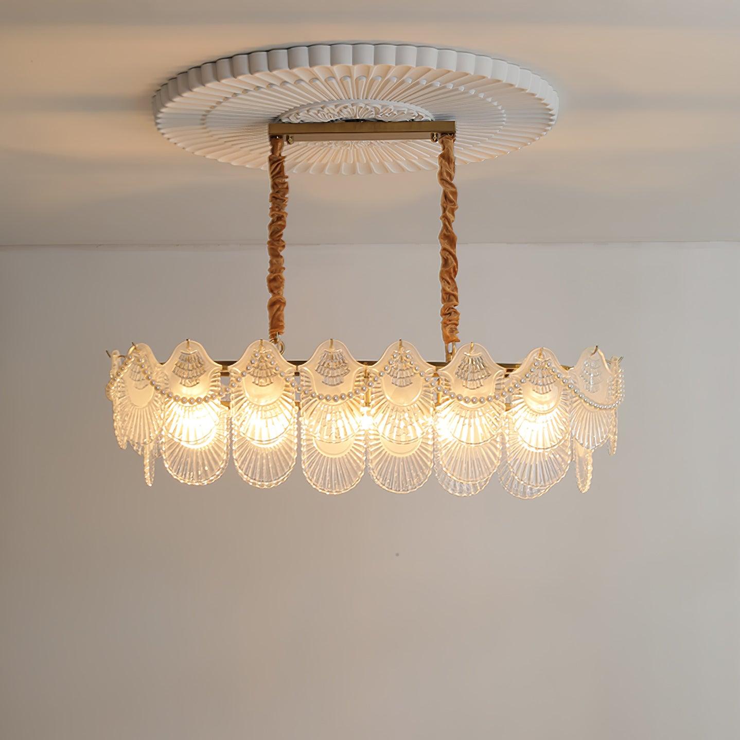 Lustra Chandelier Perle Verre Coquille - Neutralighting