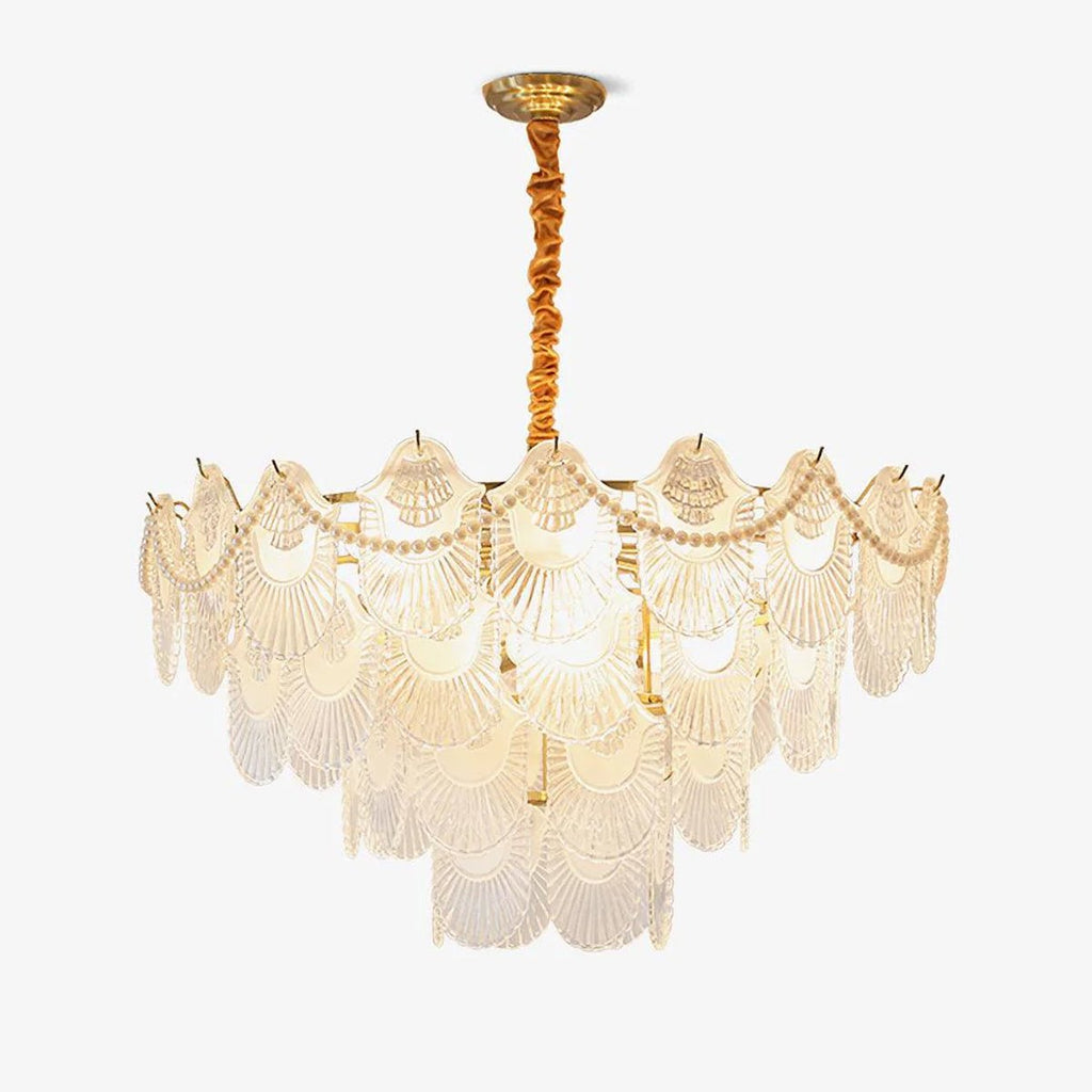 Lustra Chandelier Perle Verre Coquille - Neutralighting