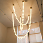 Vicariel Chandelier Perles Collier Boules en Verre - Neutralighting