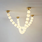 Vicariel Chandelier Perles Collier Boules en Verre - Neutralighting