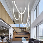 Vicariel Chandelier Perles Collier Boules en Verre - Neutralighting