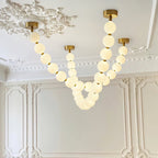 Vicariel Chandelier Perles Collier Boules en Verre - Neutralighting