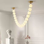 Vicariel Chandelier Perles Collier Boules en Verre - Neutralighting