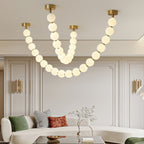 Vicariel Chandelier Perles Collier Boules en Verre - Neutralighting