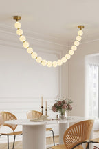 Vicariel Chandelier Perles Collier Boules en Verre - Neutralighting